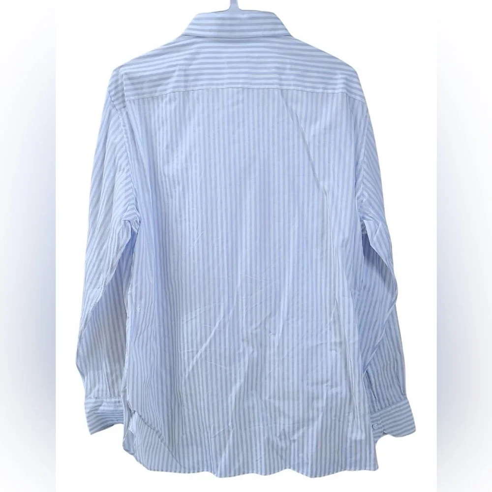 Ermenegildo Zegna Light Blue Striped Dress Shirt 👔 - Picture 5 of 5